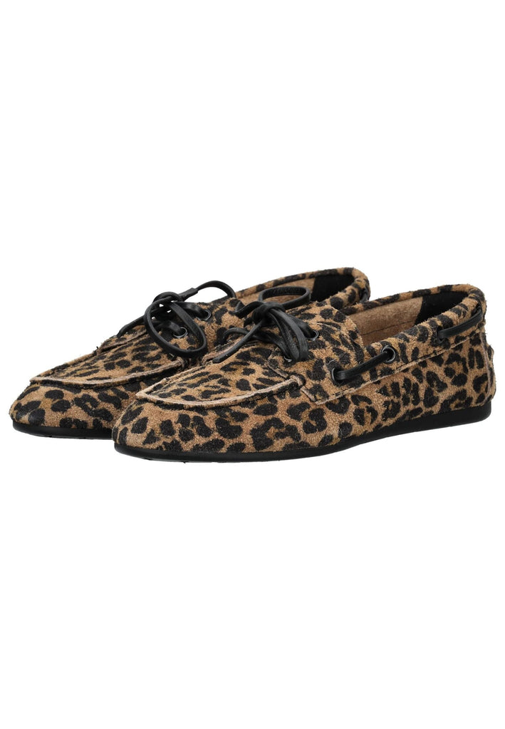 Inuovo Halbschuhe Veloursleder Leopard
