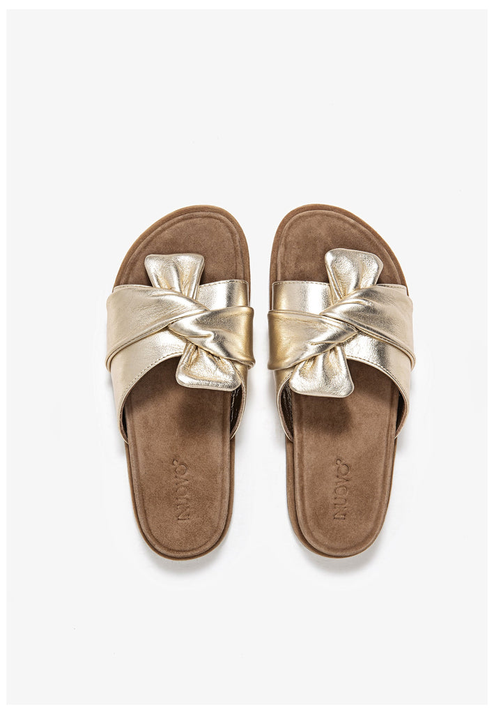 Pantoletten Inuovo Pantoletten Leder Gold