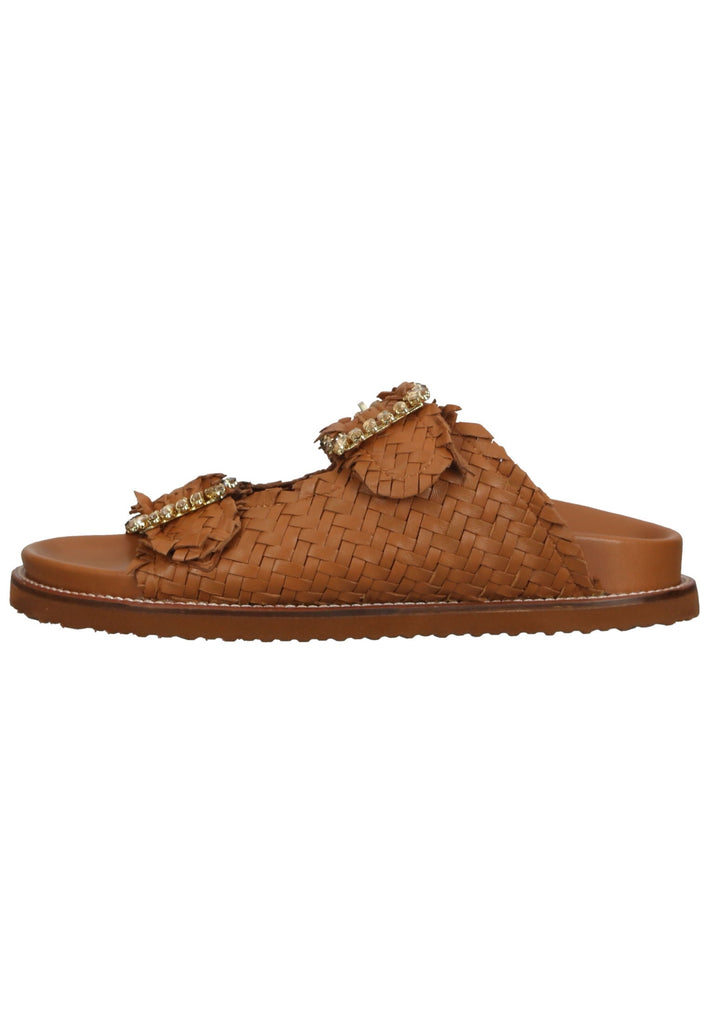 Pantoletten Inuovo Pantoletten Leder Mittelbraun