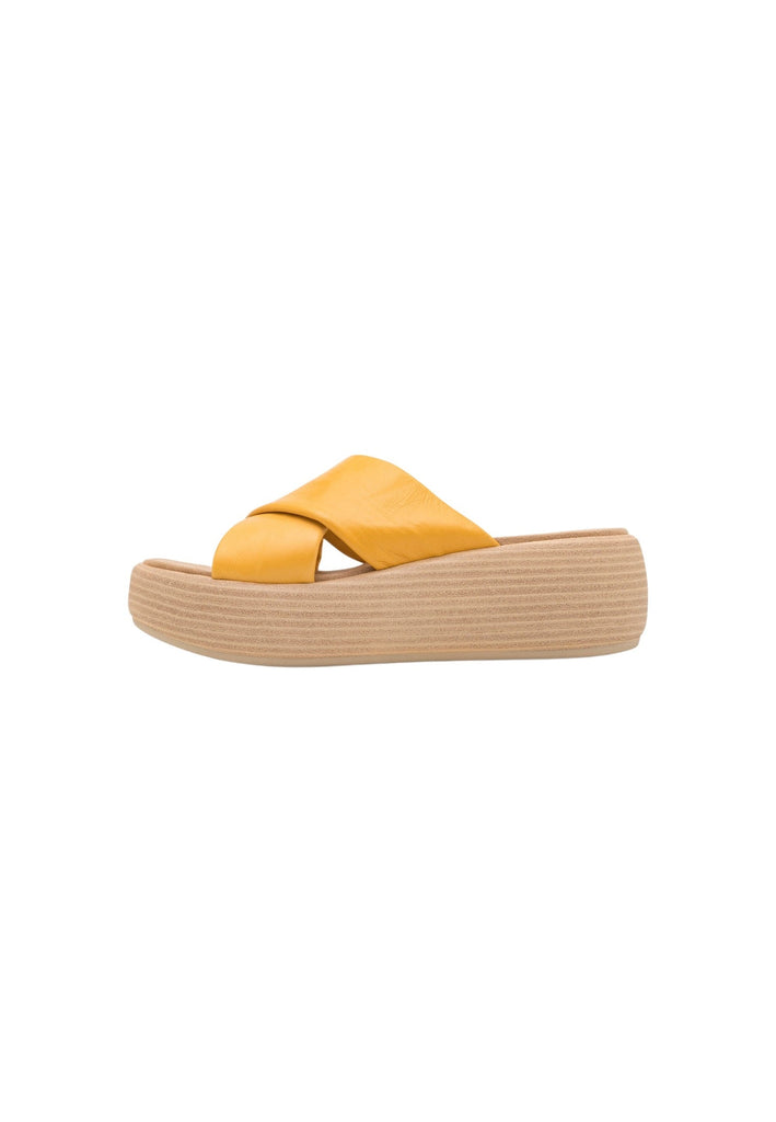 Pantoletten Inuovo Pantoletten Leder Mustard