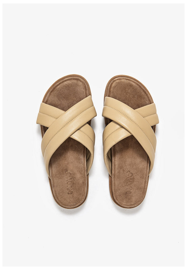 Inuovo Pantoletten Leder Beige