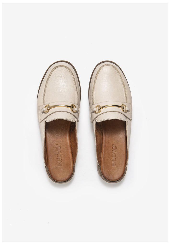 Inuovo Pantoletten Leder Beige