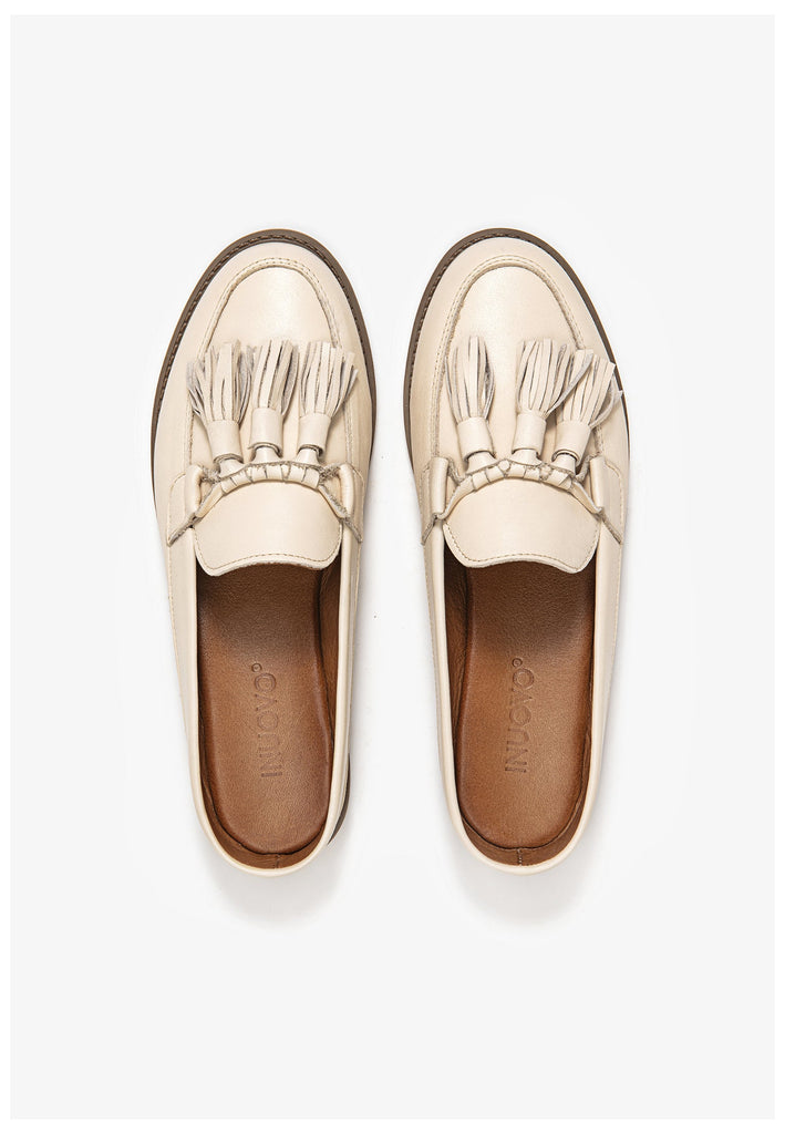 Inuovo Pantoletten Leder Beige