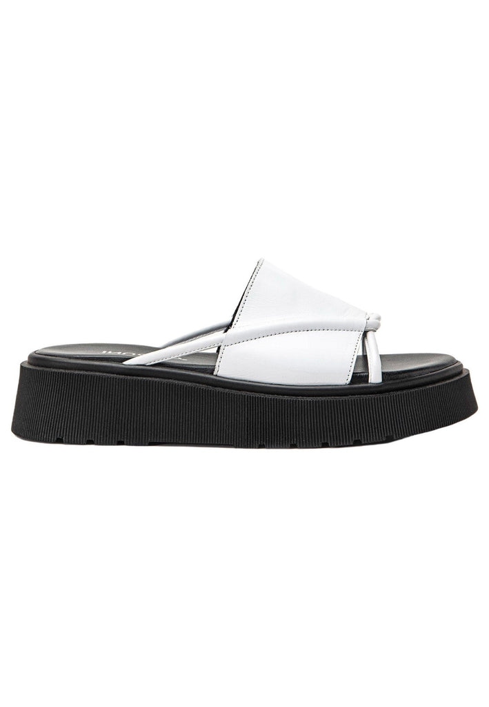 Inuovo Pantoletten Leder Black/White