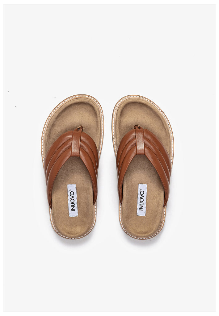 Inuovo Pantoletten Leder Braun