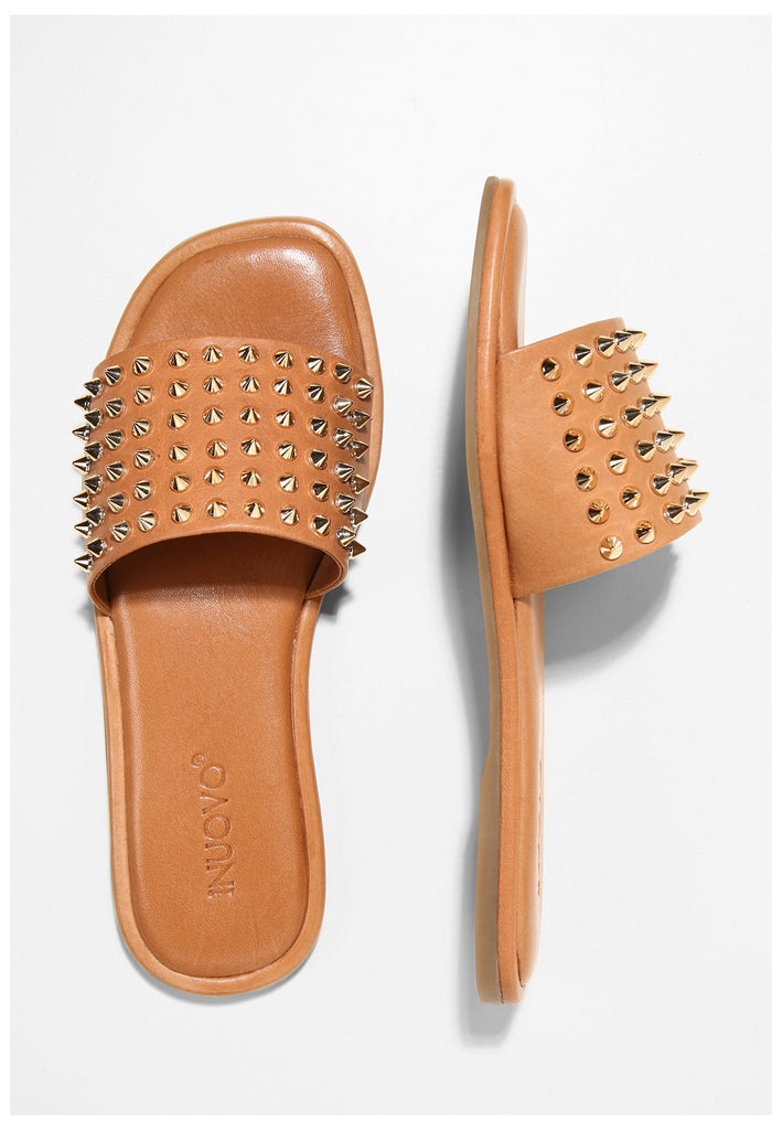 Inuovo Pantoletten Leder Braun