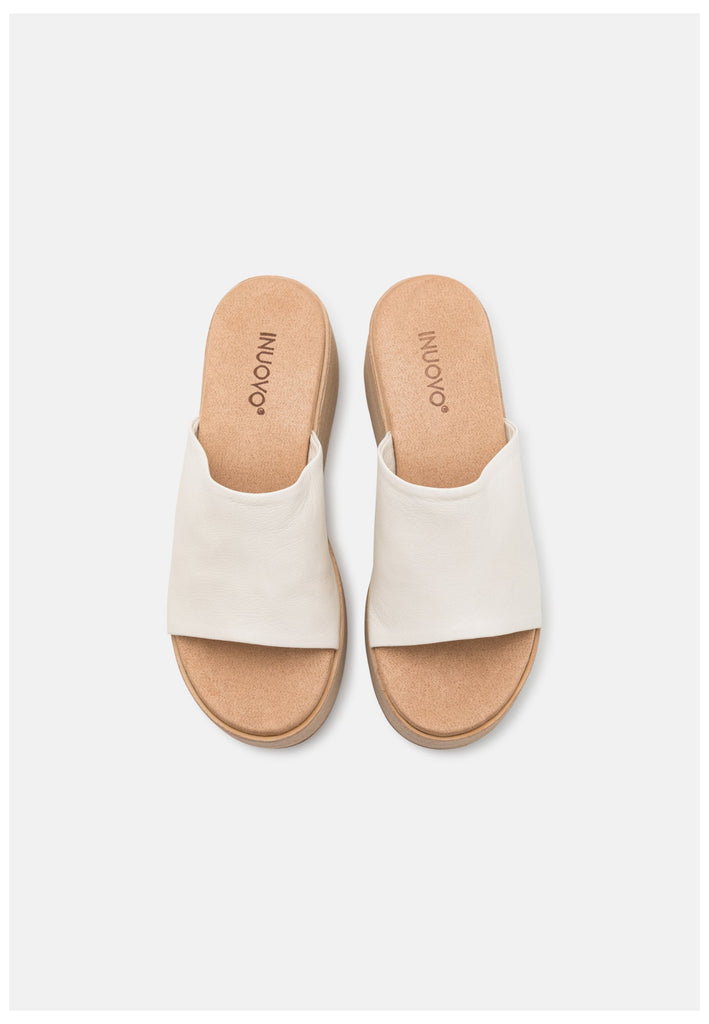 Inuovo Pantoletten Leder Creme