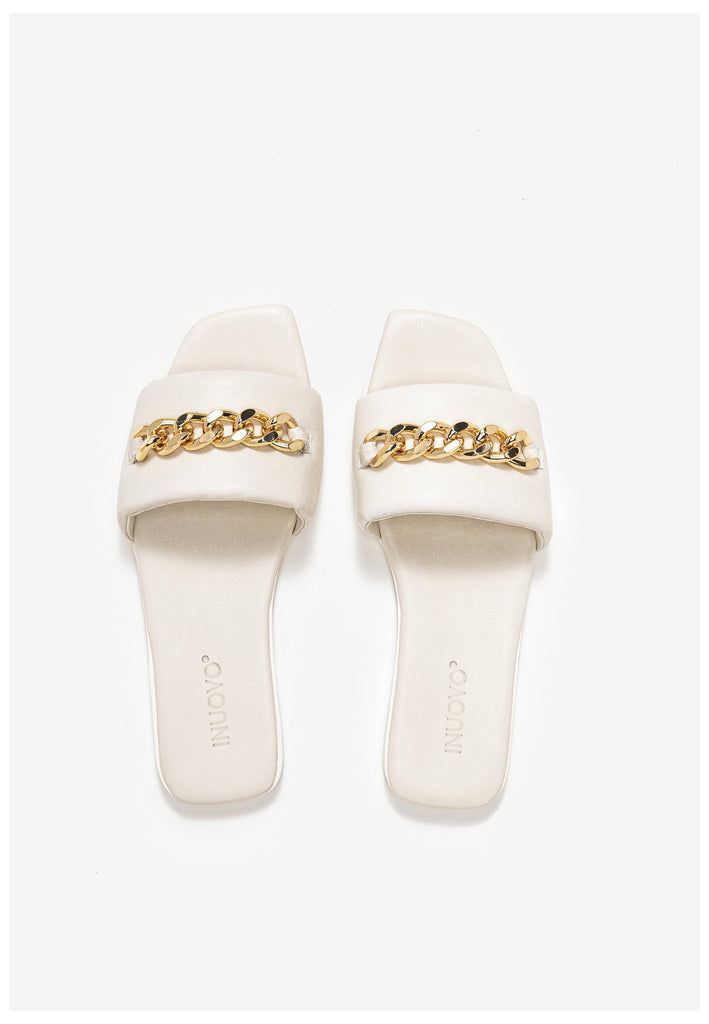 Inuovo Pantoletten Leder Creme