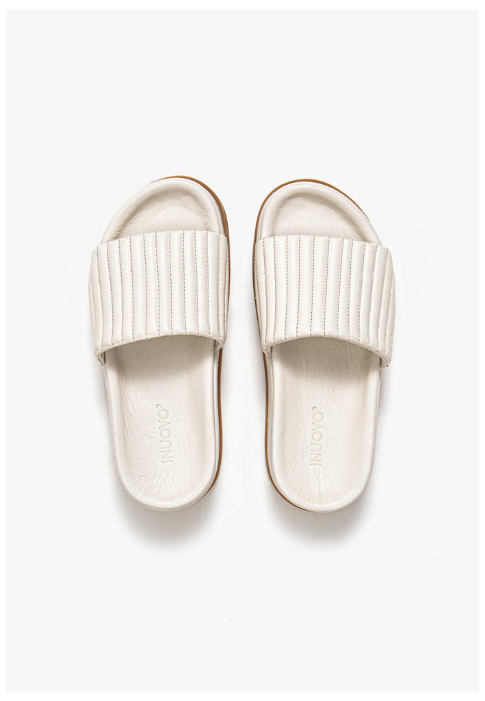 Inuovo Pantoletten Leder Creme