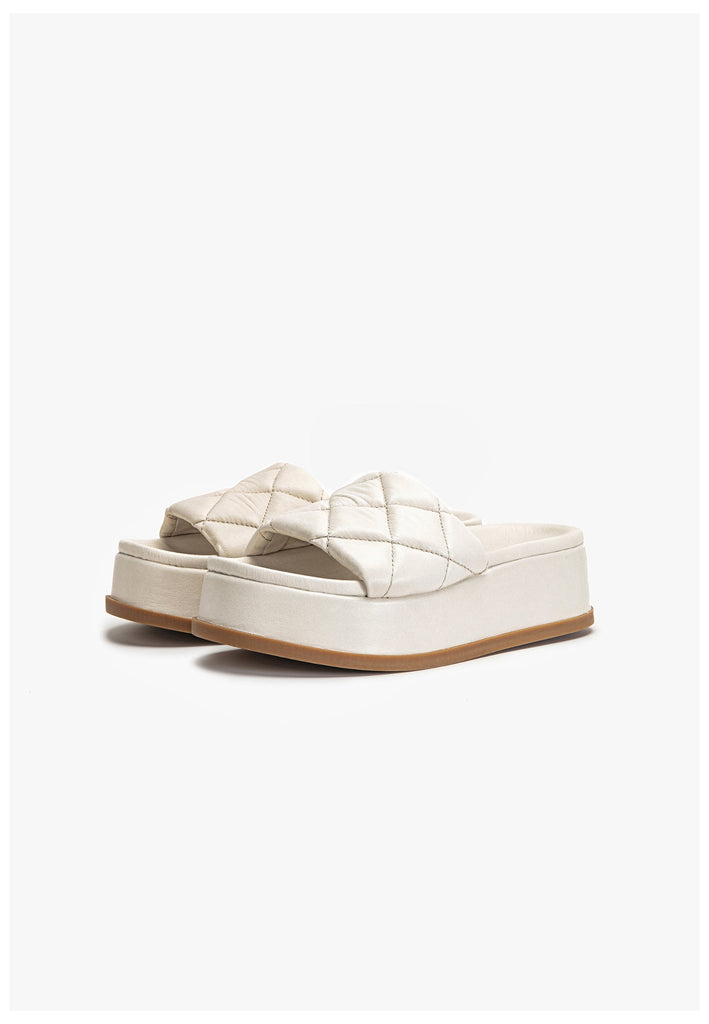 Inuovo Pantoletten Leder Creme