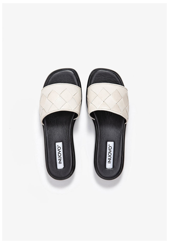 Inuovo Pantoletten Leder Creme