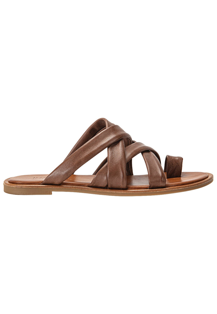 Inuovo Pantoletten Leder Dunkelbraun