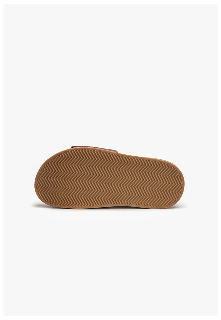 Inuovo Pantoletten Leder Dunkelrot