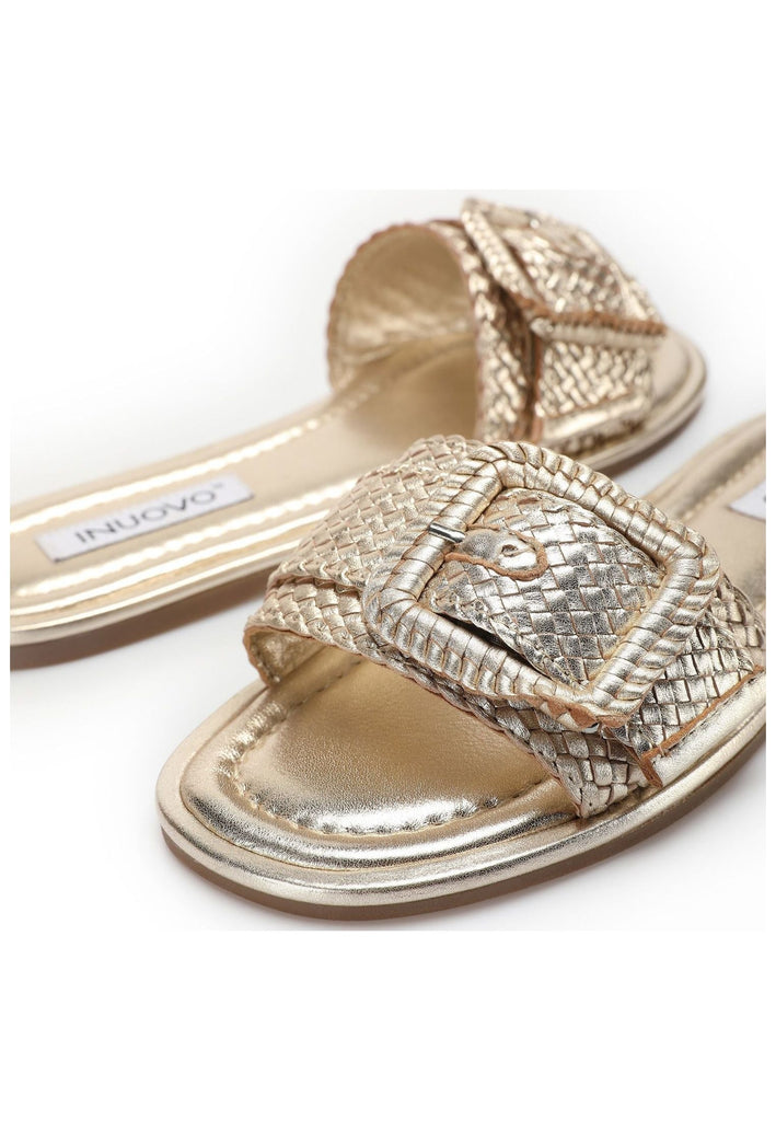 Inuovo Pantoletten Leder Gold