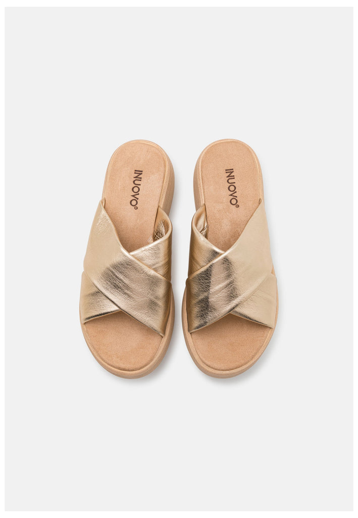 Inuovo Pantoletten Leder Gold