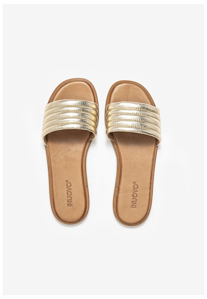 Inuovo Pantoletten Leder Gold