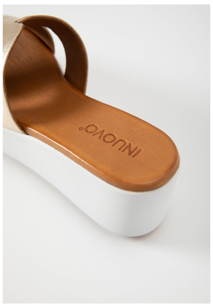 Inuovo Pantoletten Leder Gold