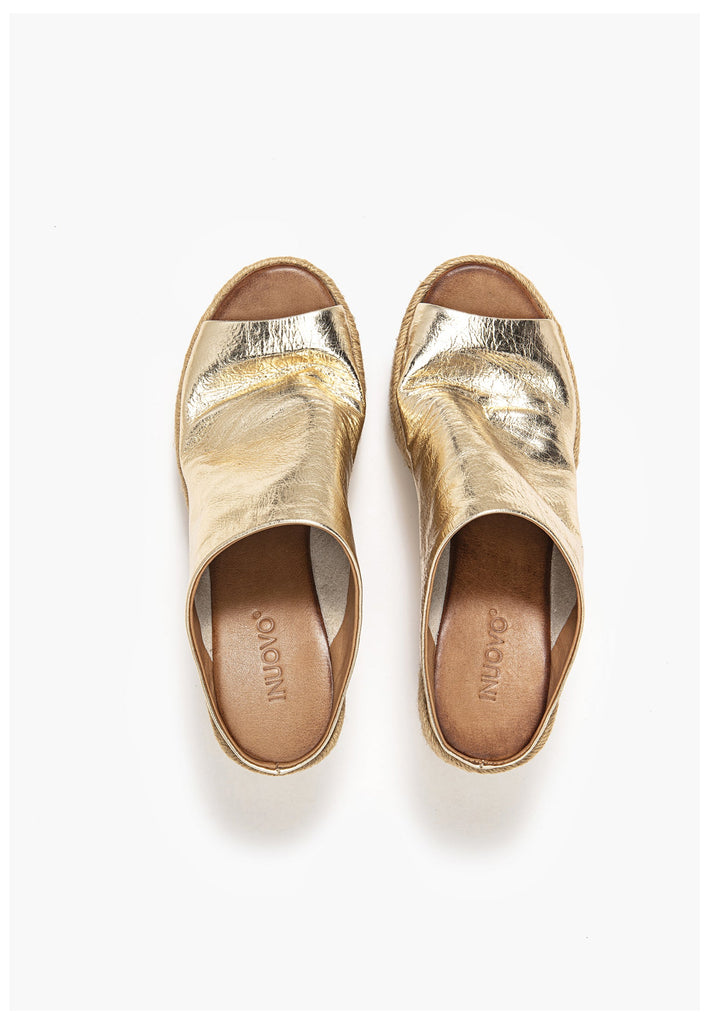 Inuovo Pantoletten Leder Gold