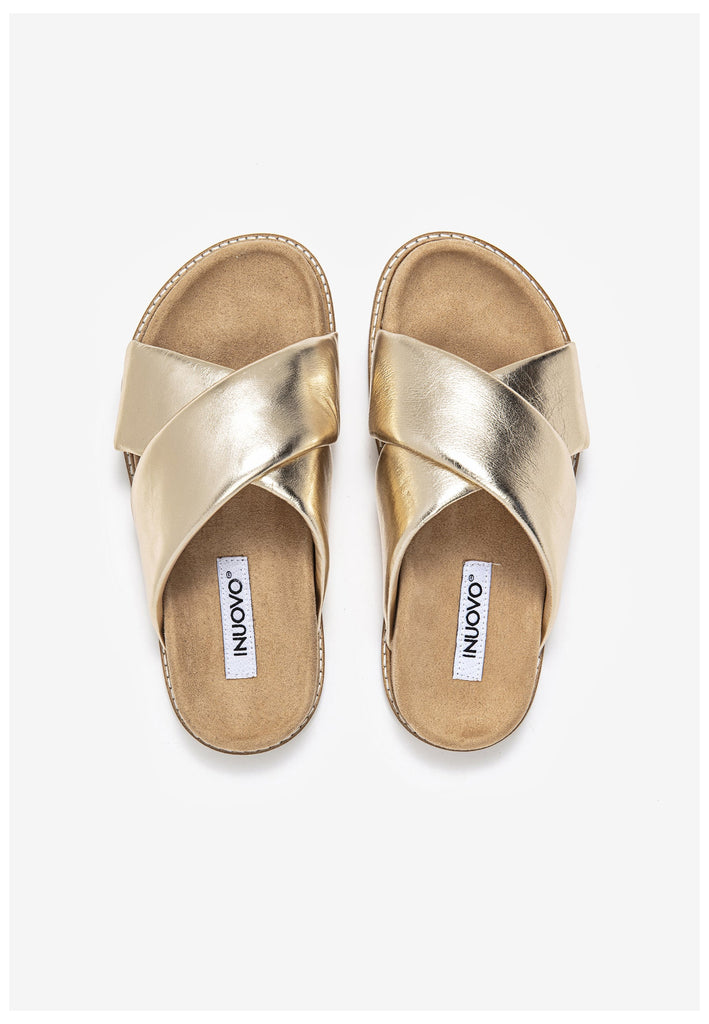Inuovo Pantoletten Leder Gold