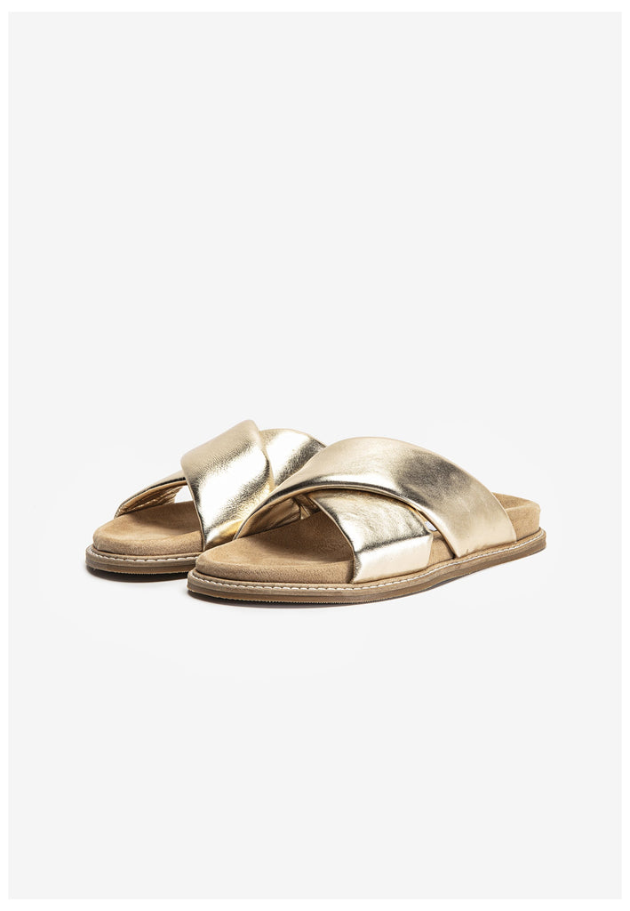 Inuovo Pantoletten Leder Gold