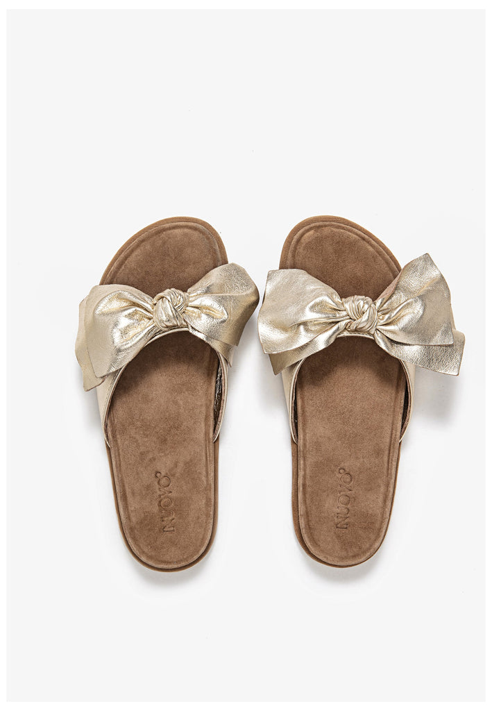 Inuovo Pantoletten Leder Gold