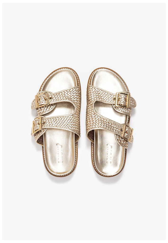 Inuovo Pantoletten Leder Gold