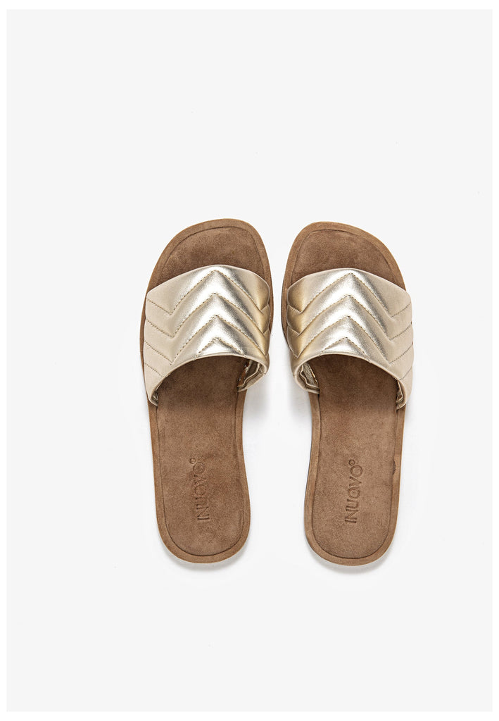 Inuovo Pantoletten Leder Gold