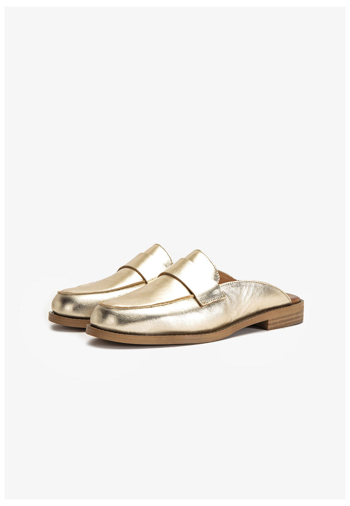 Inuovo Pantoletten Leder Gold