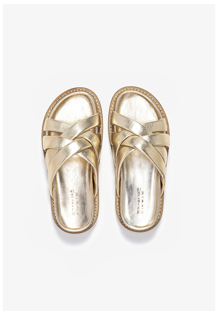 Inuovo Pantoletten Leder Gold