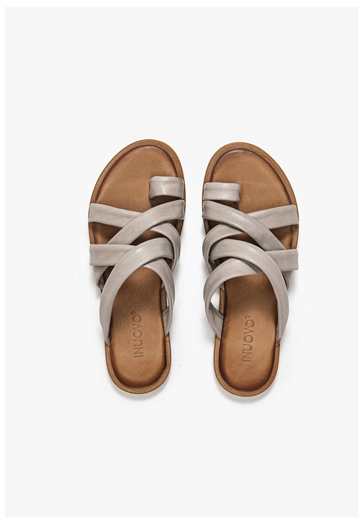 Inuovo Pantoletten Leder Grau