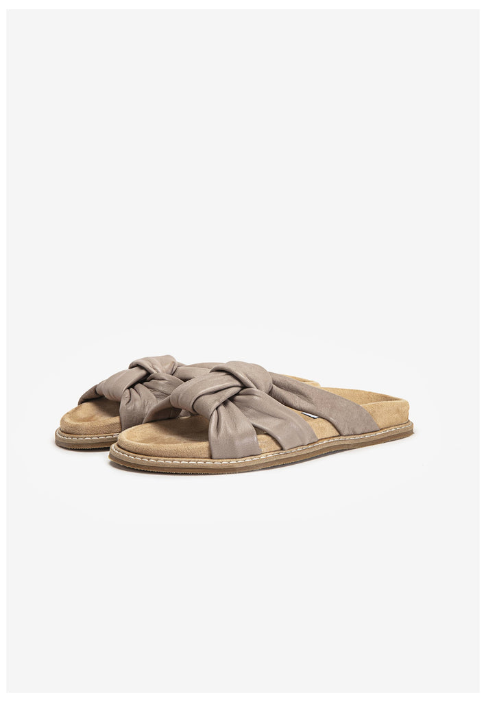 Inuovo Pantoletten Leder Grau