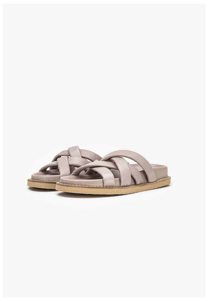 Inuovo Pantoletten Leder Grau