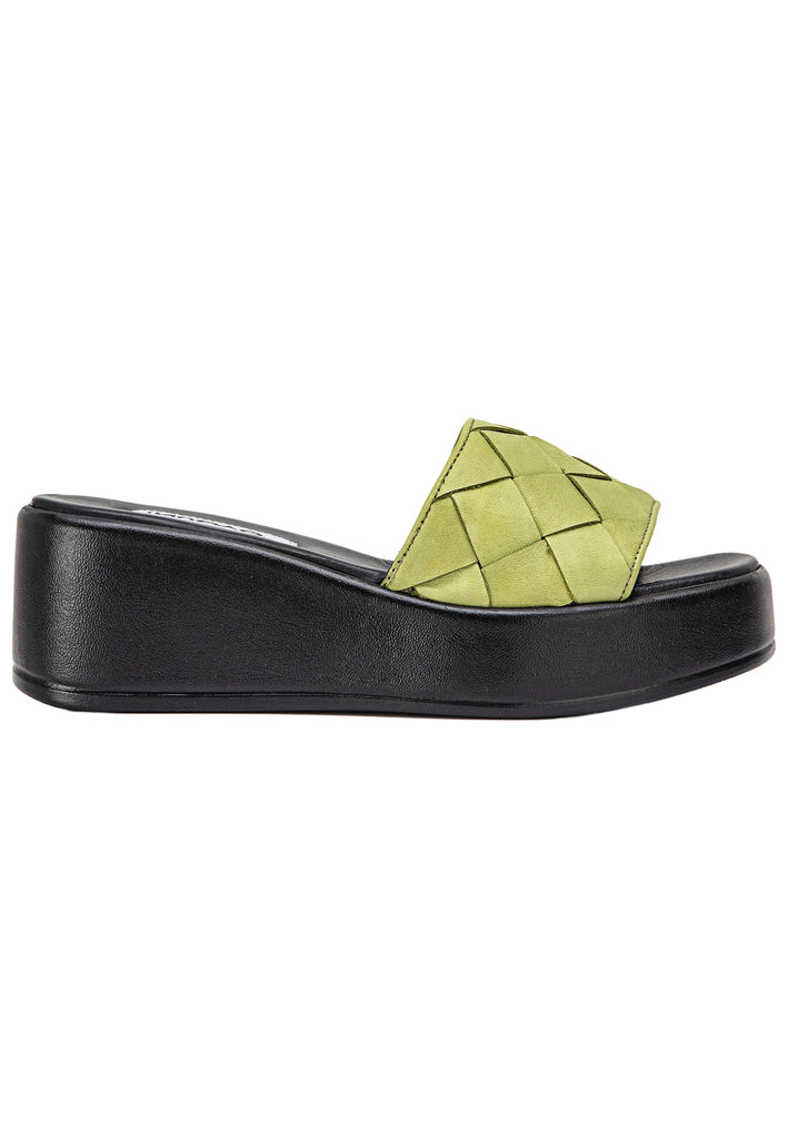 Inuovo Pantoletten Leder Grün