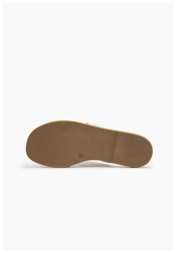 Inuovo Pantoletten Leder Hellbeige