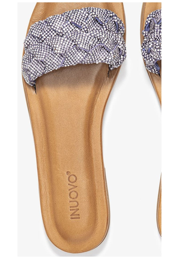 Inuovo Pantoletten Leder Hellblau