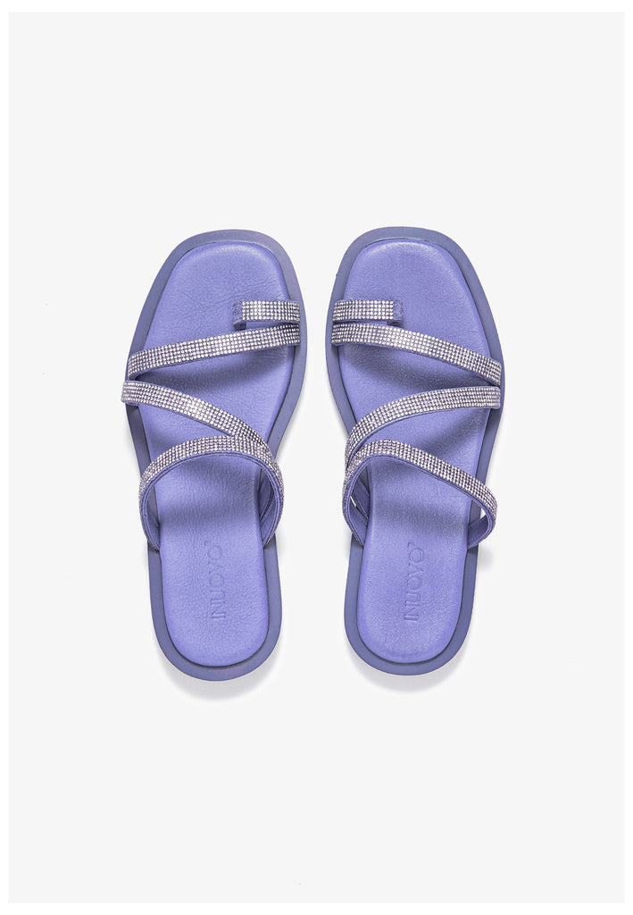 Inuovo Pantoletten Leder Hellblau