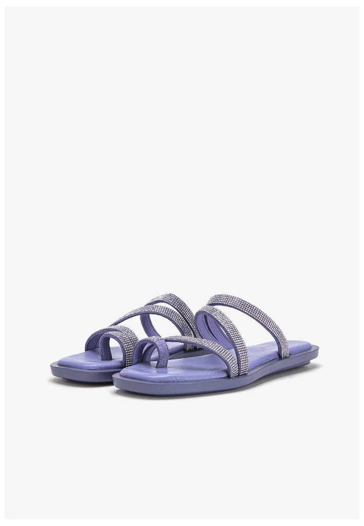 Inuovo Pantoletten Leder Hellblau