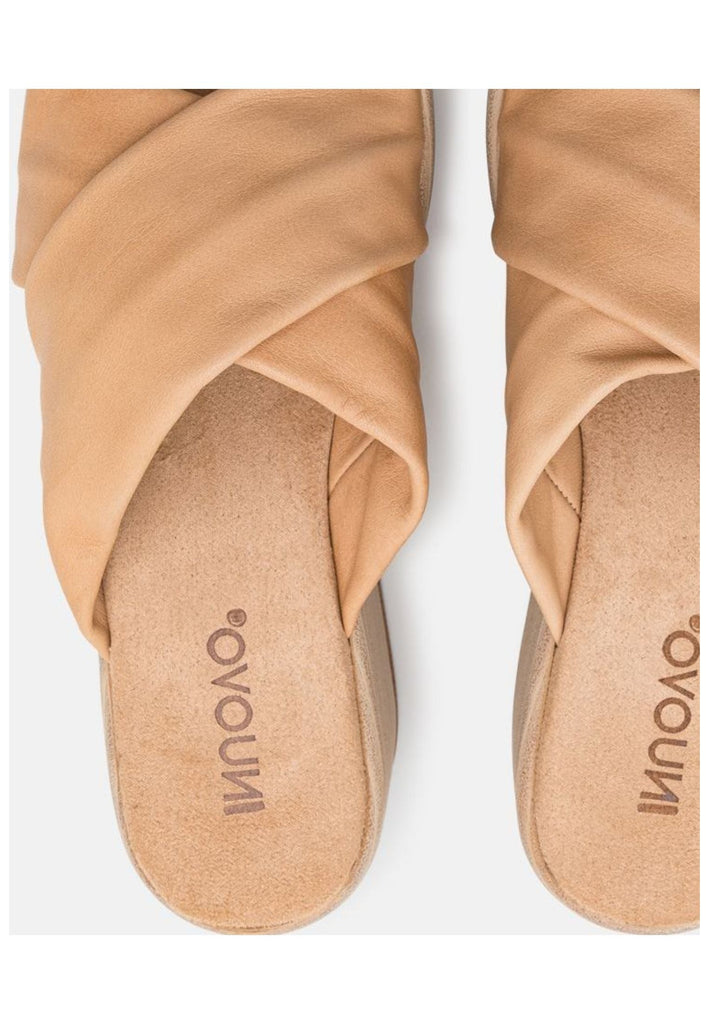 Inuovo Pantoletten Leder Hellbraun