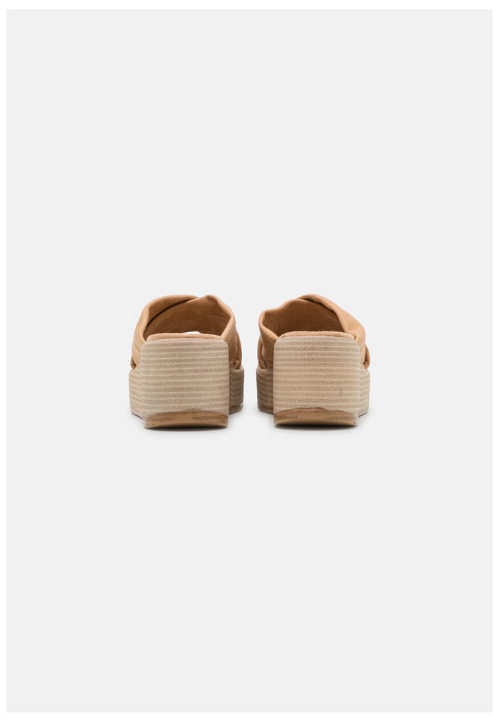 Inuovo Pantoletten Leder Hellbraun