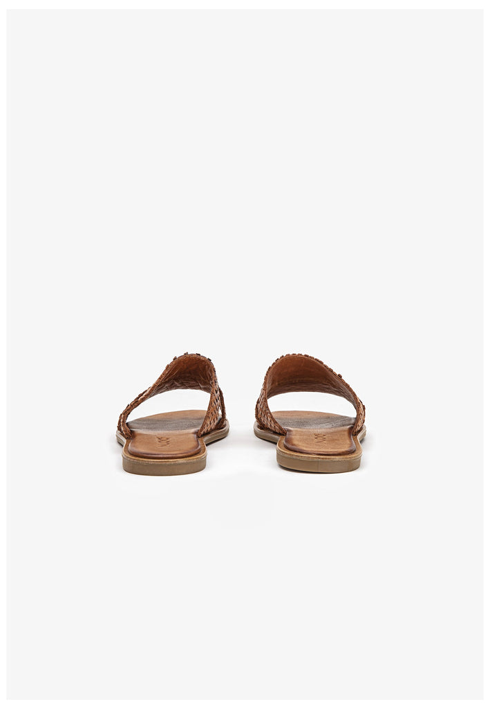 Inuovo Pantoletten Leder Hellbraun