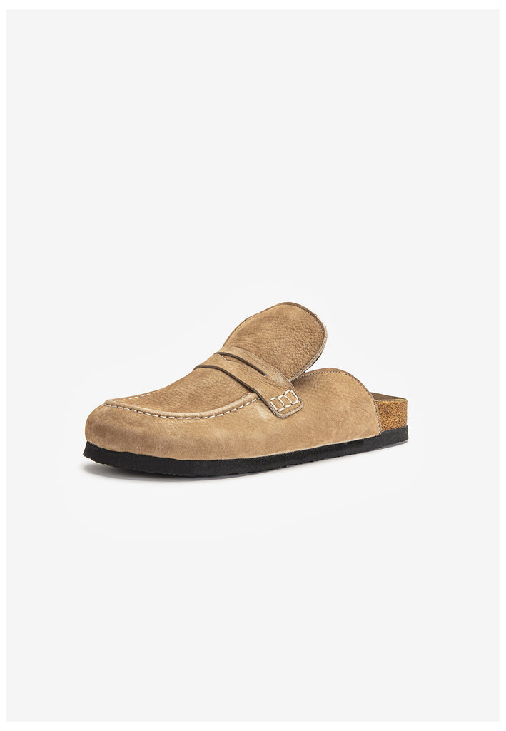 Inuovo Pantoletten Leder Hellbraun