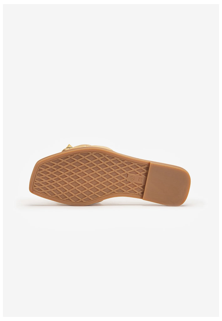 Inuovo Pantoletten Leder Hellbraun