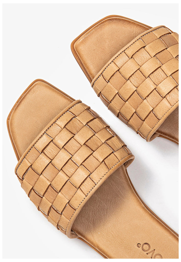 Inuovo Pantoletten Leder Hellbraun