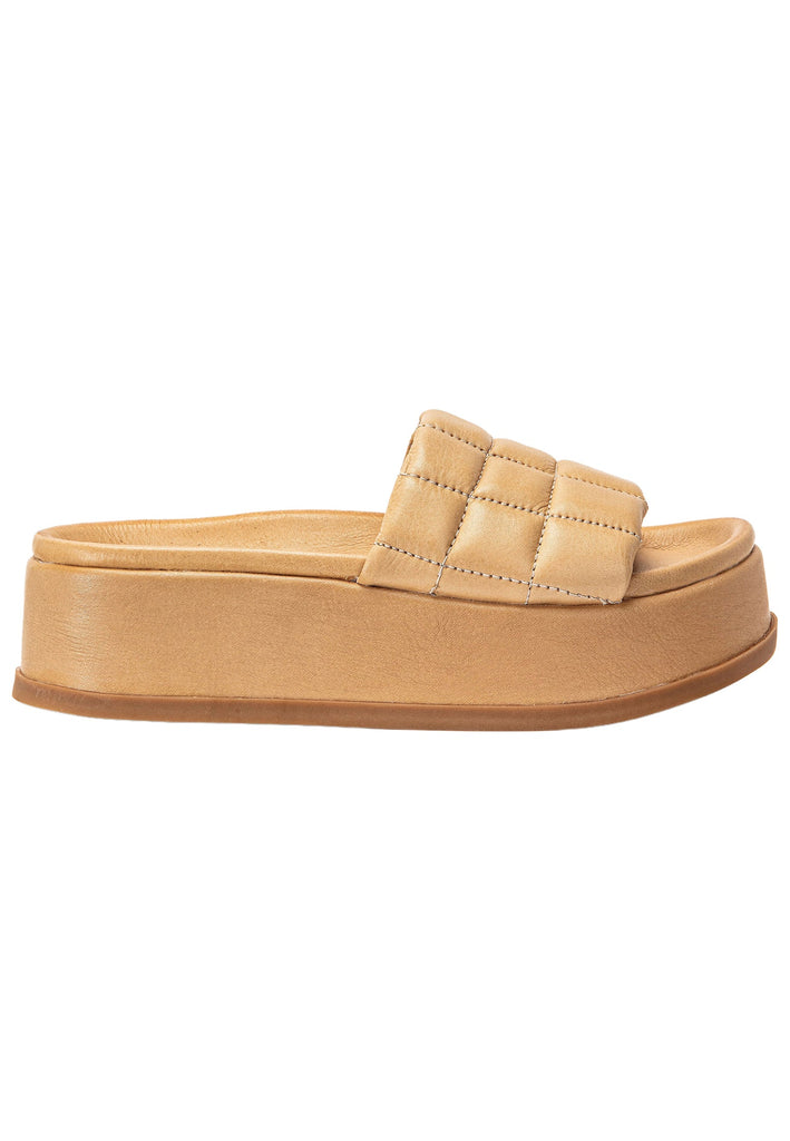 Inuovo Pantoletten Leder Hellbraun