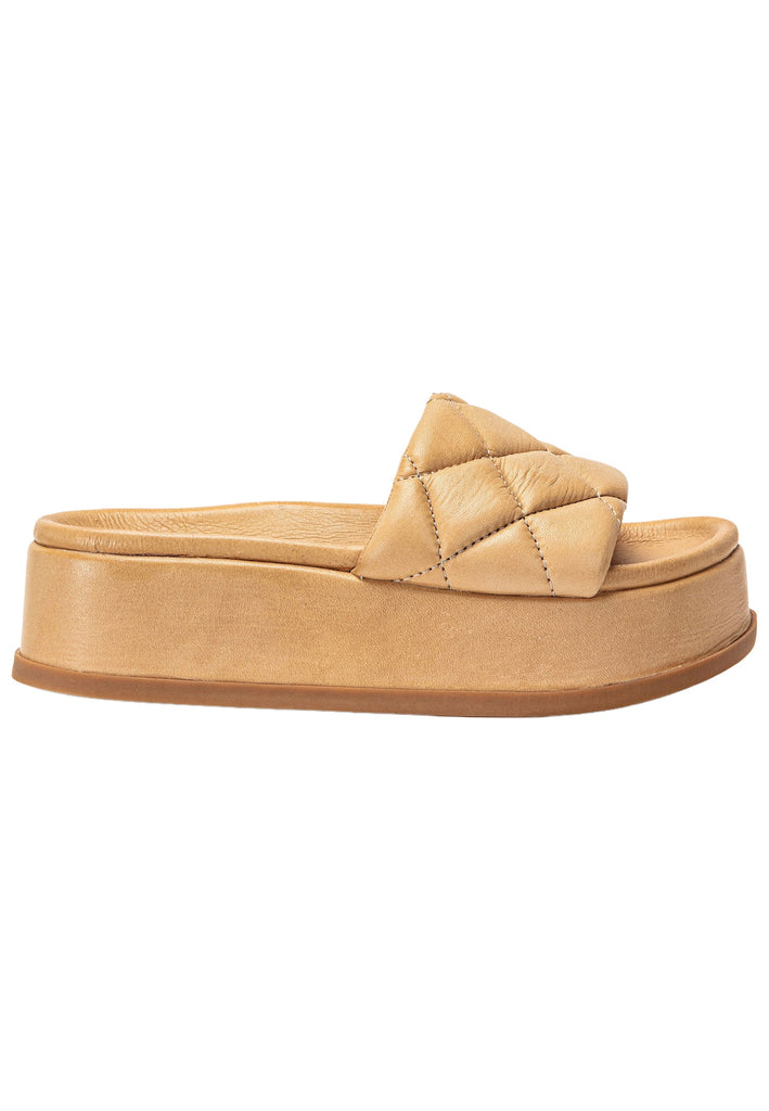 Inuovo Pantoletten Leder Hellbraun