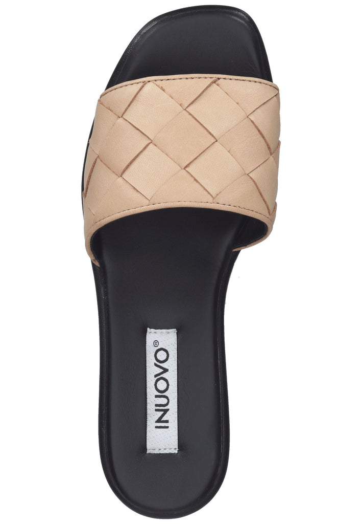 Inuovo Pantoletten Leder Hellbraun