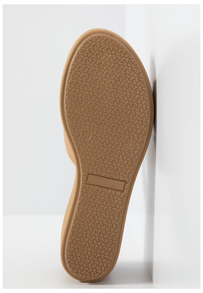 Inuovo Pantoletten Leder Hellbraun