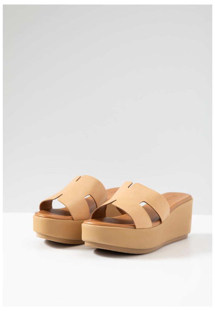 Inuovo Pantoletten Leder Hellbraun