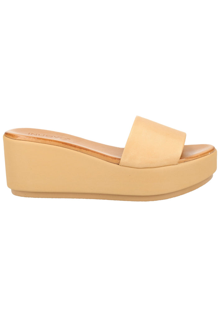 Inuovo Pantoletten Leder Hellbraun