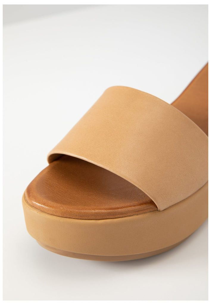 Inuovo Pantoletten Leder Hellbraun